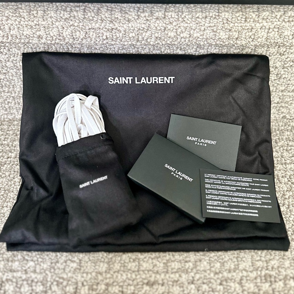 SAINT LAURENT Leather High Top Sneakers - Picture 11 of 14